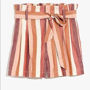 Madewell high-waisted striped shorts